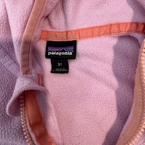 Patagonia Light Pink Fleece with Coral Accents